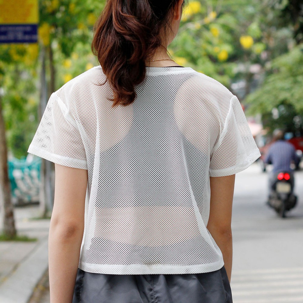 Áo lưới tập gym, yoga, thể thao, chạy bộ nữ Reeta thoáng mát,tôn dáng-A2203