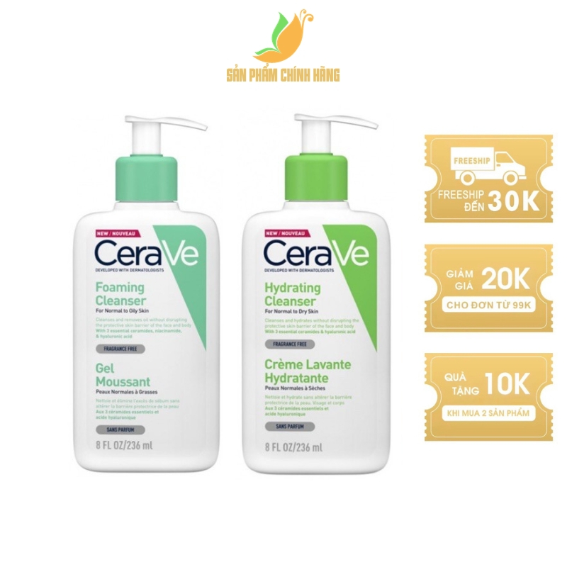 Sữa Rửa Mặt CeraVe SA Smoothing , Foaming Cleanser - Cho Da Dầu Mụn, Khô, Nhạy Cảm 236ml | BigBuy360 - bigbuy360.vn