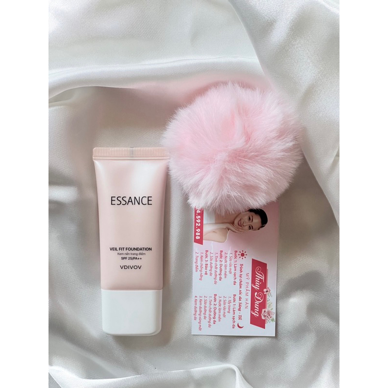 (TEM chính hãng) Kem Nền Trang Điểm Siêu Mịn Essance Veil Fit Poundation SPF25/PA++ 30ML. Date 2026