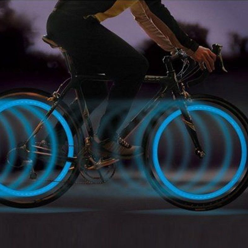 Bộ 2 đèn LED neon gắn bánh xe đạp, xe máy phát sáng độc đáo