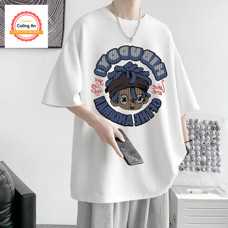 Áo thun nam, áo phông nam tay ngắn, tay lỡ cổ tròn chất cotton dày dặn thoáng mát  ATN050 - Cường An Fashion