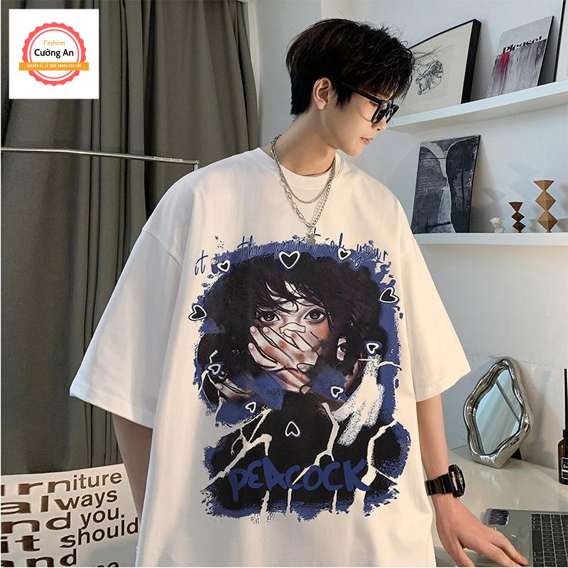 Áo thun nam, áo phông nam tay ngắn, tay lỡ cổ tròn chất cotton dày dặn thoáng mát  ATN050 - Cường An Fashion