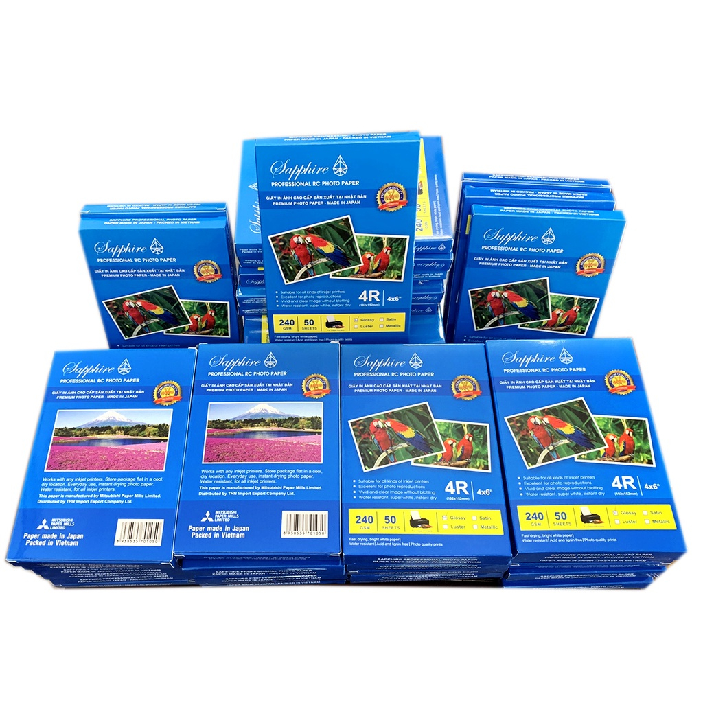 Giấy in Ảnh Sapphire RC Bóng Nhiều Kích Thước