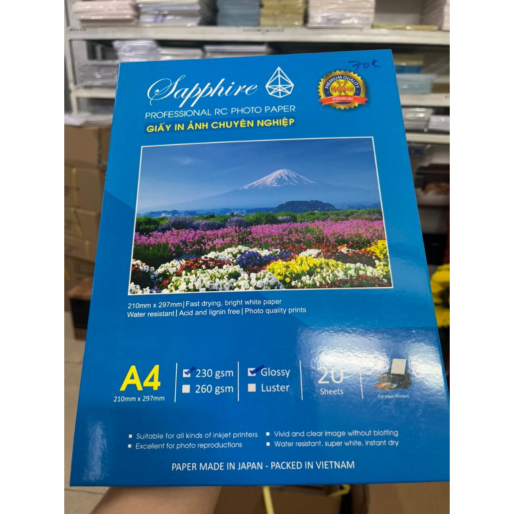 Giấy in Ảnh Sapphire RC Bóng Nhiều Kích Thước
