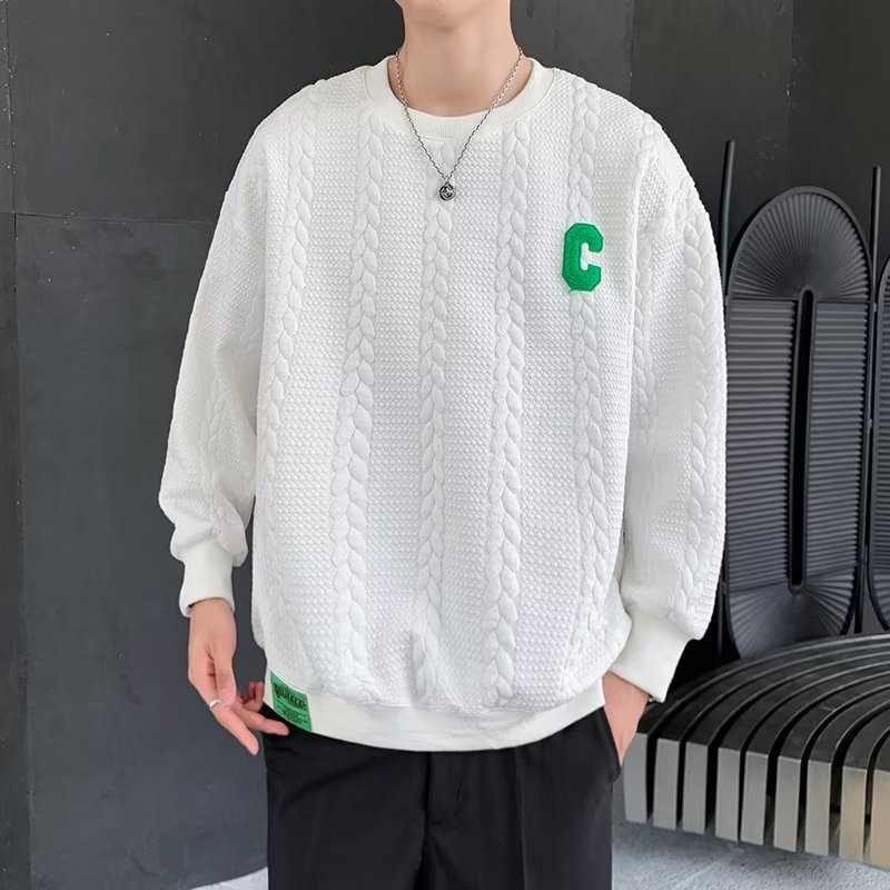Áo Nỉ Chữ C Sweater Nam Nữ, In Vân Dập Nổi Chất Liệu Nỉ Siêu Ấm - Thu Đông 2023 dorisshop