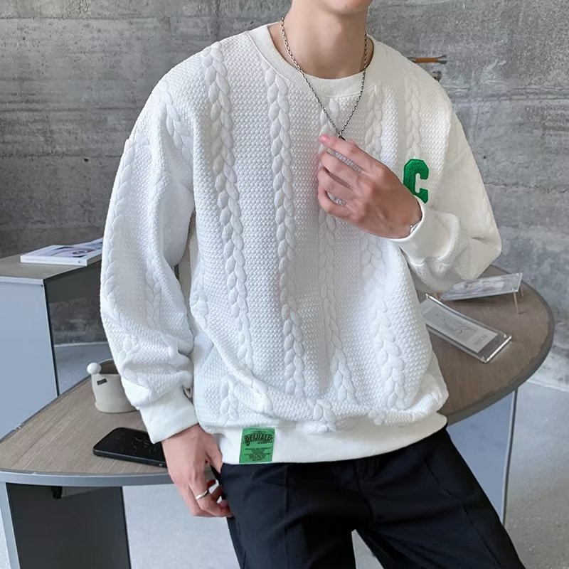 Áo Nỉ Chữ C Sweater Nam Nữ, In Vân Dập Nổi Chất Liệu Nỉ Siêu Ấm - Thu Đông 2023 dorisshop