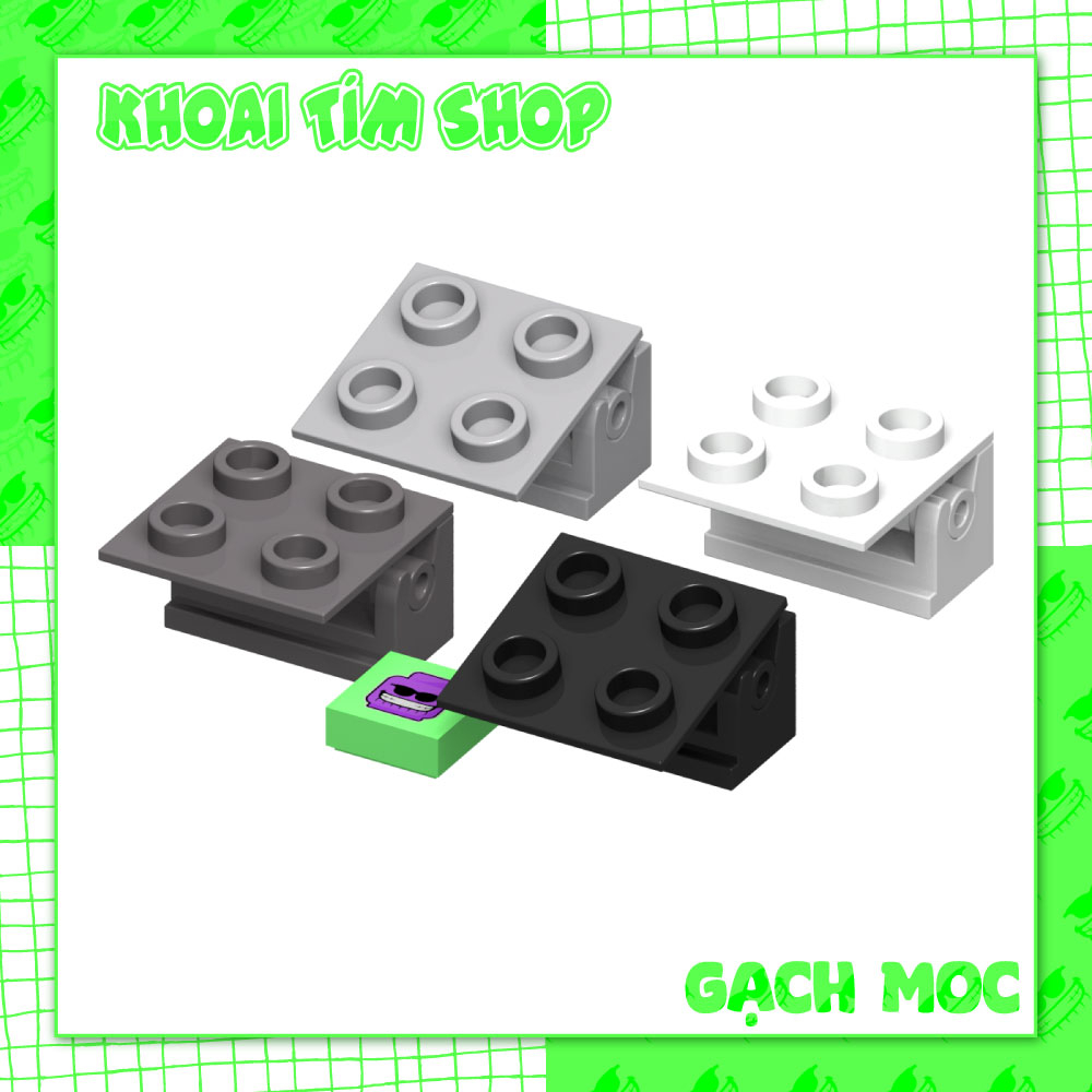 COMBO 2 Bộ Bản Lề Xoay 90 Độ 1x2 2x2 - Phụ Kiện Đồ Chơi Lắp Ráp Gạch MOC Tương Thích 3937 6134