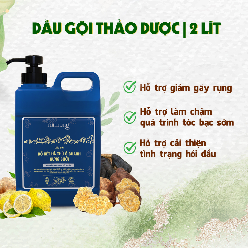 NAM NUNG Can dầu gội 2 siêu tiết kiệm cho gia đình