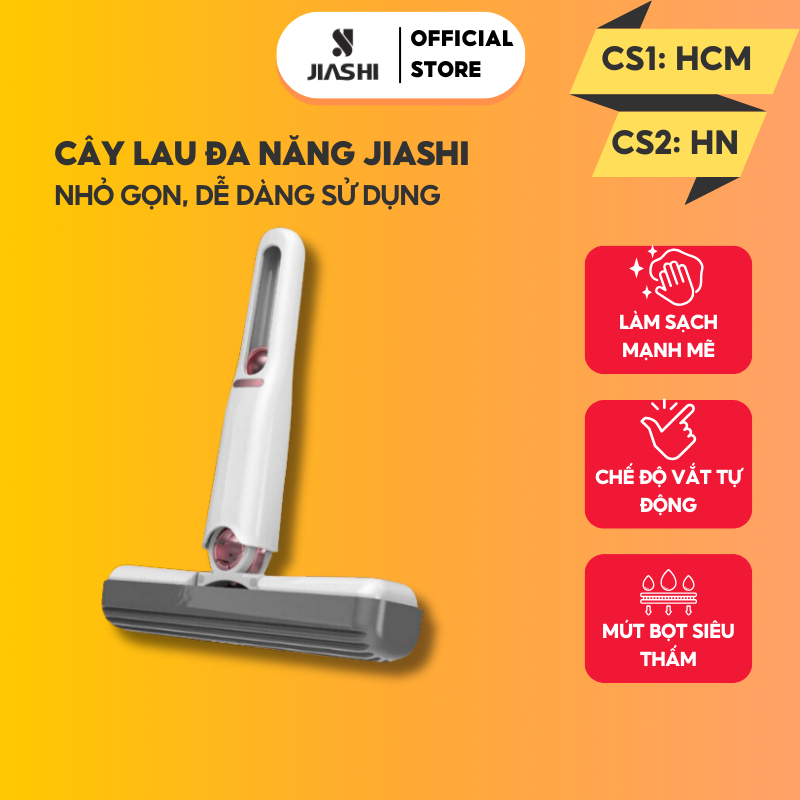 Cây Lau Đa Năng JIASHI, Cây Lau Bếp, Chổi Lau Mini Lau Phòng Tắm, Lau Kính, Xe Hơi Bóp Tay Tiện Dụng CLB02