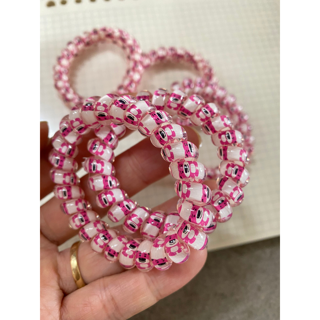 Chun buộc tóc lò xo gấu dâu hottrend