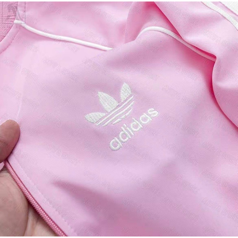 Áo Adidas Hồng 2 Lớp Thể Thao Nam Vải Thun Nỉ Dày Co Giãn Áo Khoác Das Đủ Màu Hồng Ghi Đen Xanh 3 Sọc kẻ Trắng