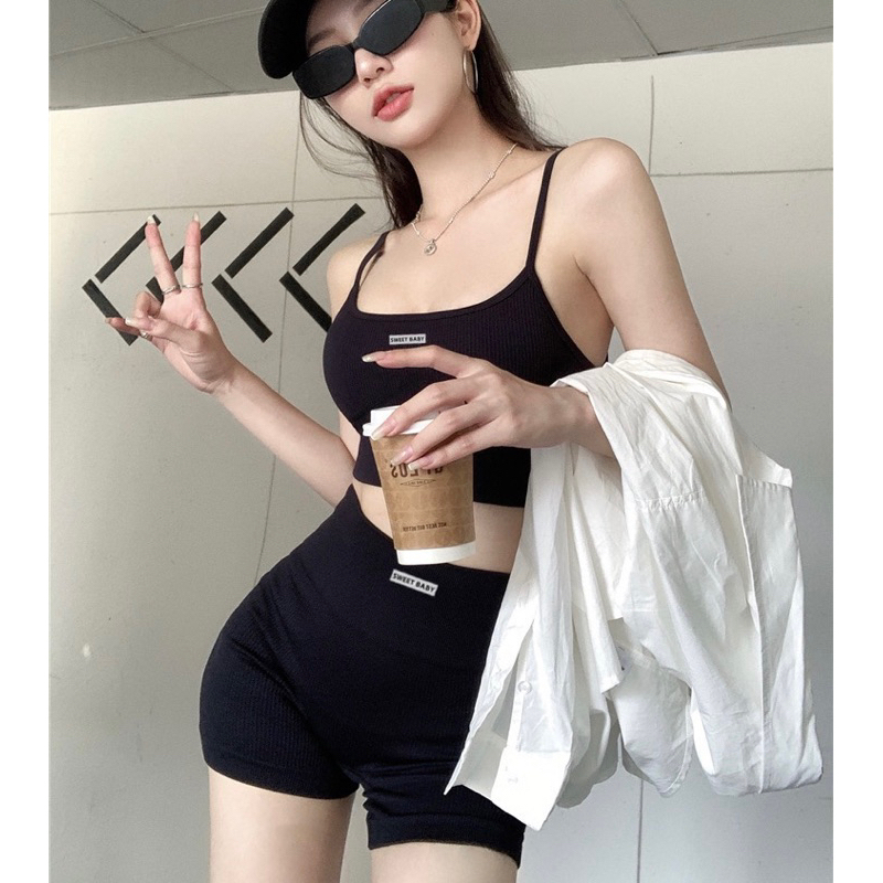 Set Bộ Tập Gym Yoga Erobic Co Dãn Đa Chiều Tôn Dáng Thông Thoáng Siêu Co Giãn LACORA - BODYG05