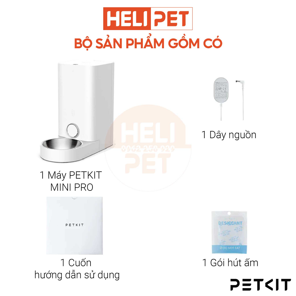 Máy Cho Mèo Ăn Tự Động PETKIT Mini Pro, Máy Nhả Hạt PETKIT Fresh Element Mini Pro - HeLiPet