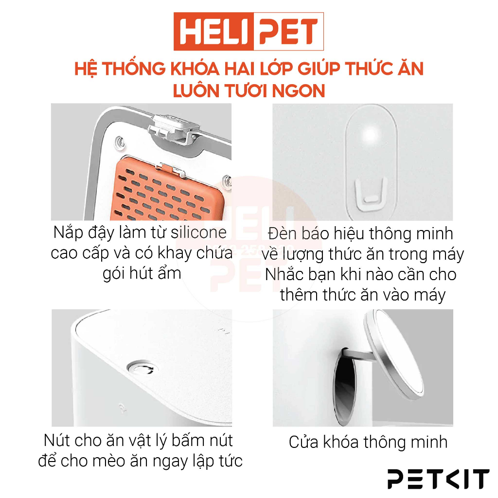 Máy Cho Mèo Ăn Tự Động PETKIT Mini Pro, Máy Nhả Hạt PETKIT Fresh Element Mini Pro - HeLiPet