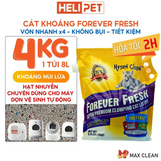 Cát Vệ Sinh Cao Cấp Cát Khoáng Dùng Cho Khay Vệ Sinh, Máy Vệ Sinh Cho Mèo 4Kg Siêu Vón Không Bụi HeLiPet