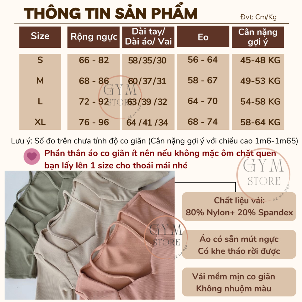 Áo Thun Tập Gym Yoga Croptop Ôm Body CÓ MÚT Dài Tay Cổ Dây Thể Thao Nữ Thun Gân Mềm Mịn Thoáng Mát Co Giãn Cực Tốt 156