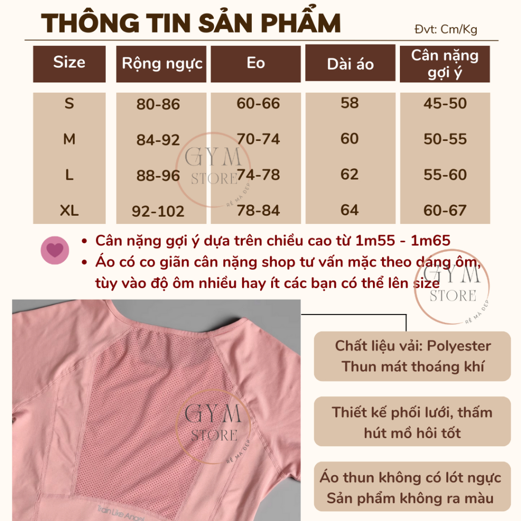 Áo Thun Tập Gym Yoga Ôm Body Tay Ngắn Cổ Tròn Thể Thao Nữ Thun Co Giãn 4 Chiều Cực Mềm Mại Thoáng 𝙎𝙤𝙡𝙤 𝙎𝙥𝙤𝙧𝙩𝙨𝙬𝙚𝙖𝙧 265