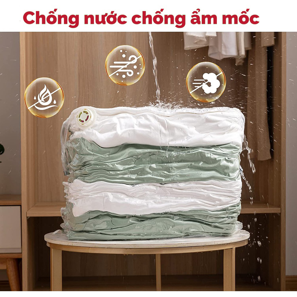 Túi hút chân không đựng quần áo, chăn màn dùng tay Túi Hút Chân Không Không Cần Bơm Elashome | BigBuy360 - bigbuy360.vn