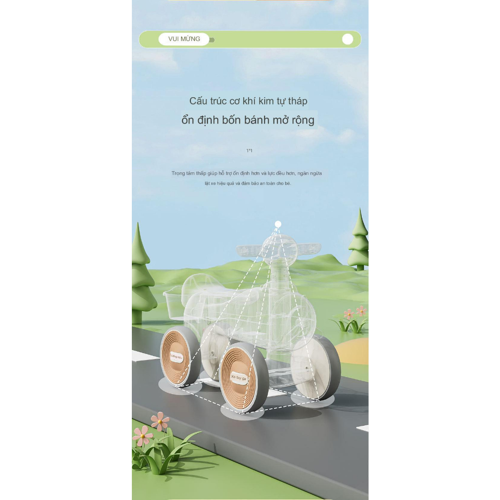 Xe chòi chân máy bay cho bé mẫu hot nhất