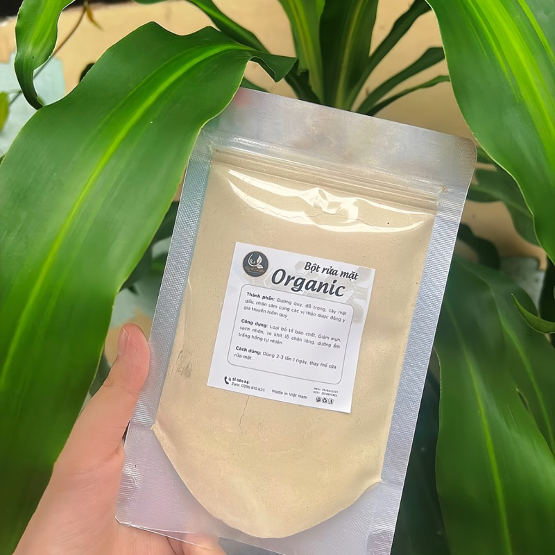 Bột rửa mặt Organic 100% thành phần từ thiên nhiên handmade