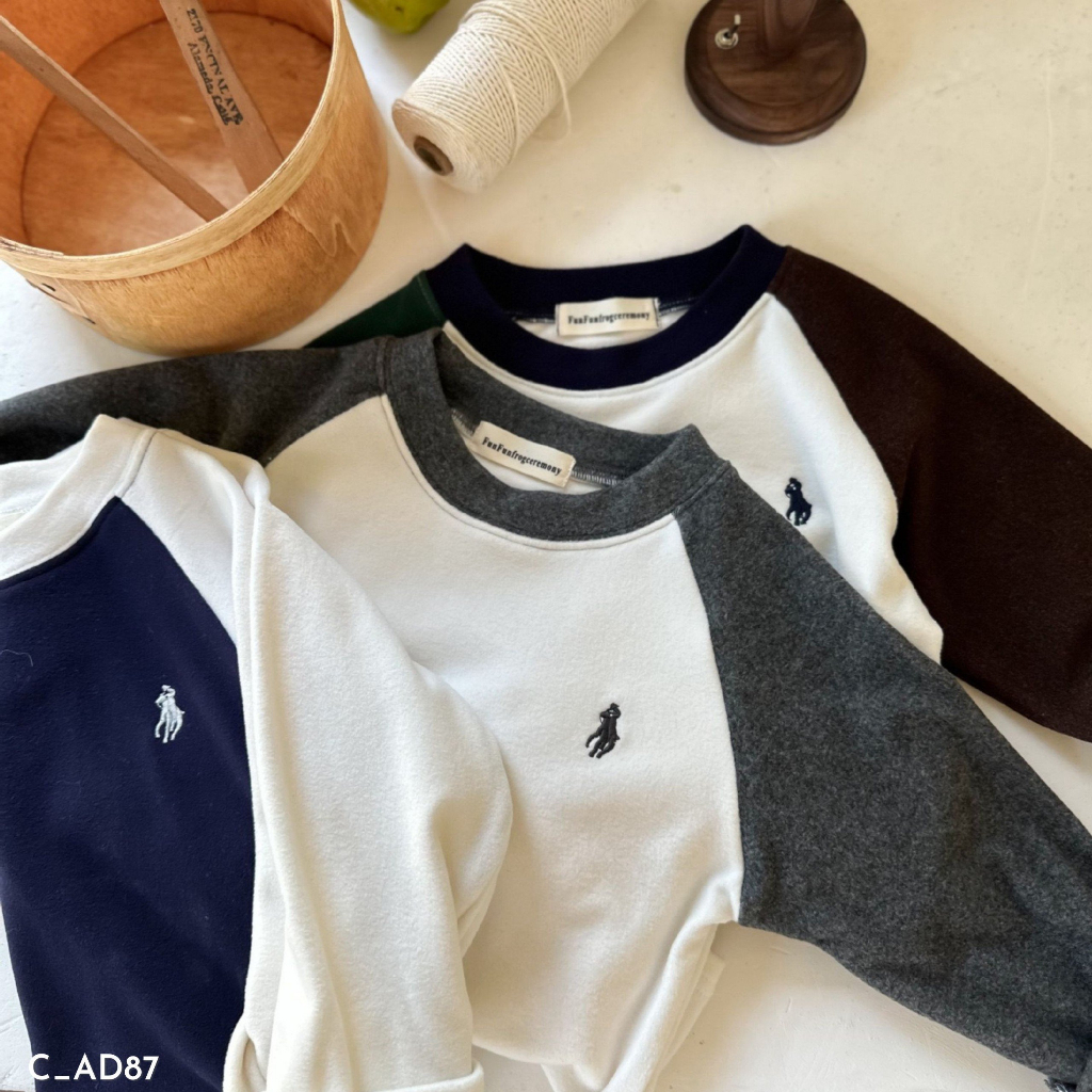 Áo dài phối tay cho bé trai bé gái Embes Kids, áo thu đông dành cho bé 11-31kg