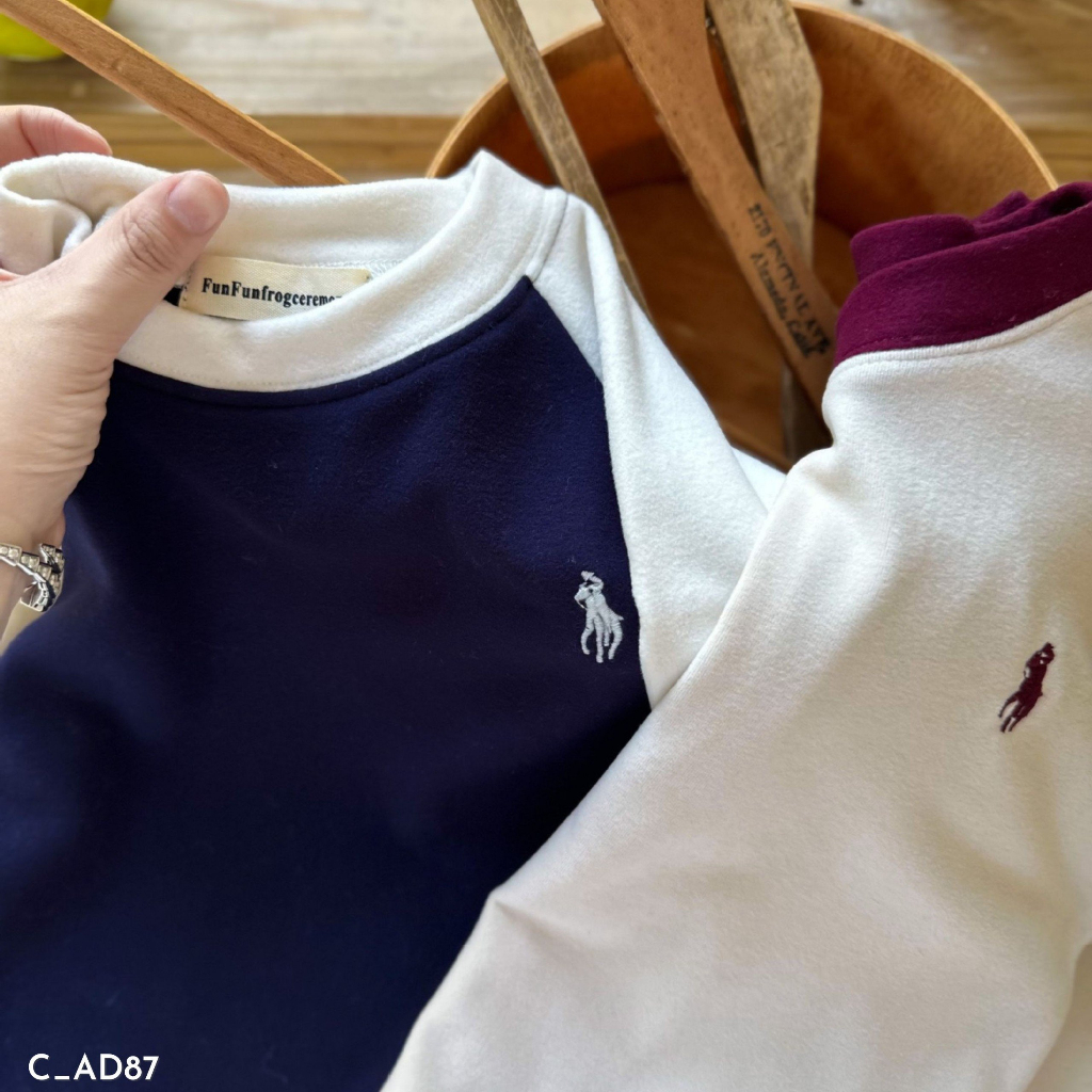 Áo dài phối tay cho bé trai bé gái Embes Kids, áo thu đông dành cho bé 11-31kg