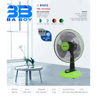 Quạt bàn b4 senko b1616 - hàng chính hãng