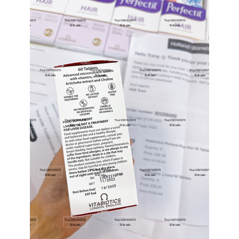 Bổ gan Vitabiotics Liverel - Liver Function - Thải độc gan - tăng đề kháng cao cấp nhất UK