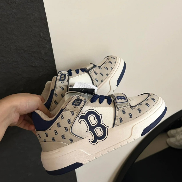 Giày MLB_Chunky Quai Dán Giày Sneaker MLB_Linner Màu Xanh Nam Nữ Bản Cao Cấp Full Phụ Kiện