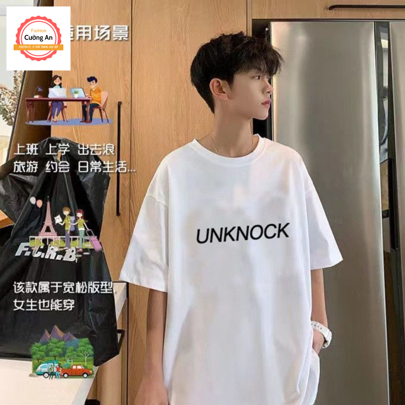 Áo thun nam, áo phông nam tay ngắn, tay lỡ cổ tròn chất cotton dày dặn thoáng mát  ATN054 - Cường An Fashion