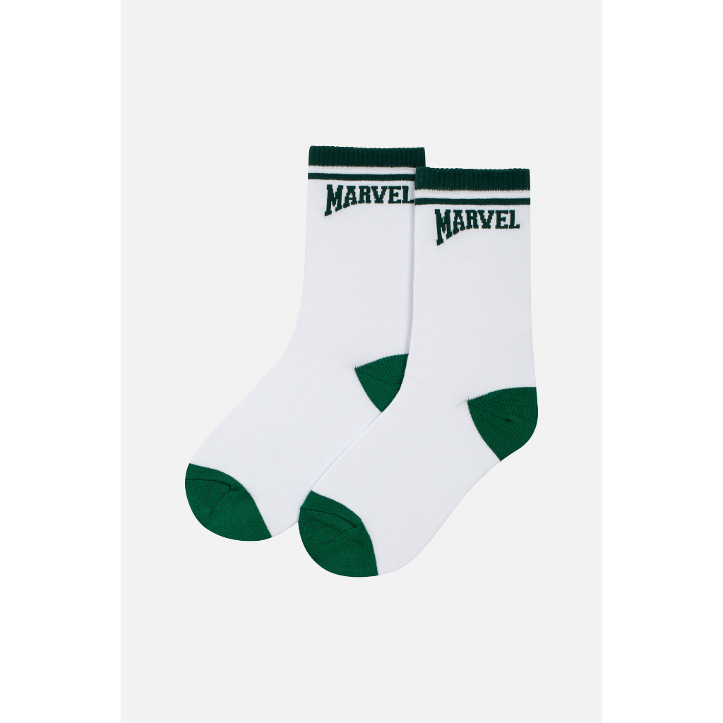 Tất Unisex BOO Họa Tiết Pattern Logo Marvel BZl