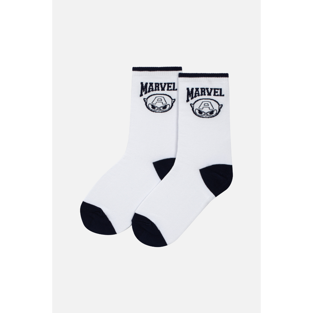 Tất Unisex BOO Họa Tiết Pattern Logo Marvel BZl