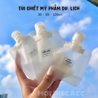 Túi lọ chiết mỹ phẩm dầu gội sữa tắm du lịch tem nhãn tiếng Việt SP0001