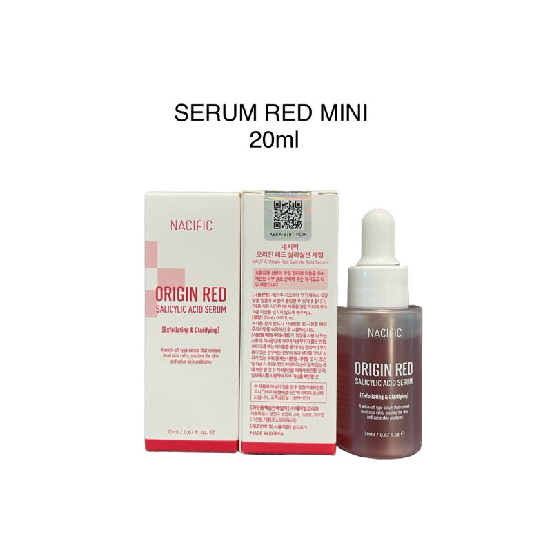 Tinh chất Tẩy Da Chết Hoá Học Dịu Nhẹ Nacific Origin Red Salicylic Acid Serum 20ml