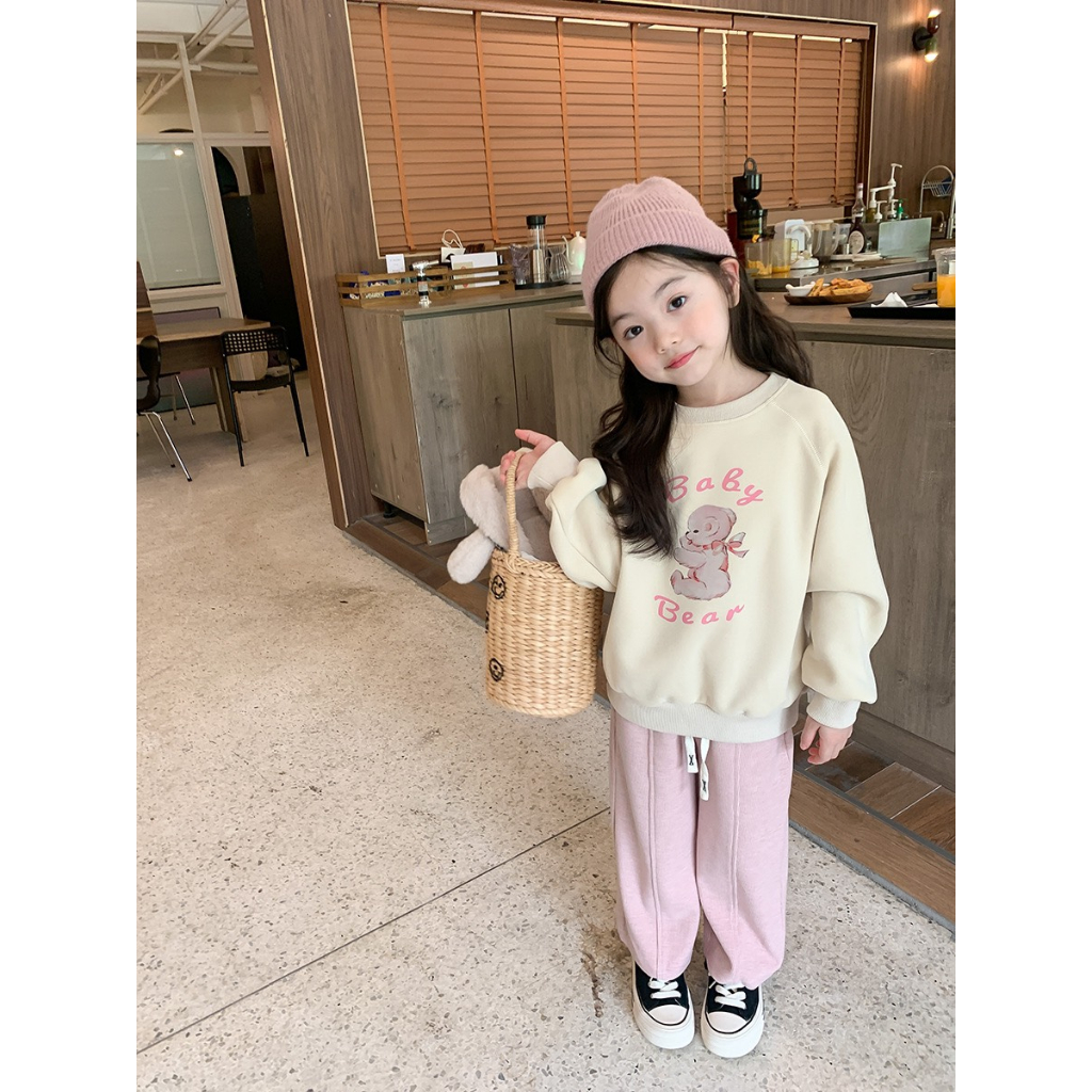 Áo Nỉ Lót Lông Nhiều Hình Xinh Xắn - Hãng Ambbkids Bé Gái