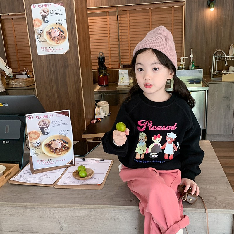 Áo Nỉ Lót Lông Nhiều Hình Xinh Xắn - Hãng Ambbkids Bé Gái