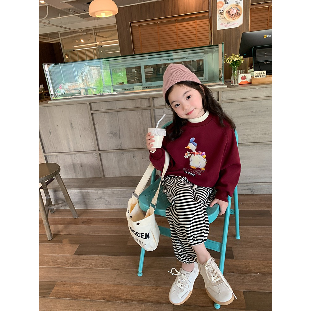 Áo Nỉ Lót Lông Nhiều Hình Xinh Xắn - Hãng Ambbkids Bé Gái