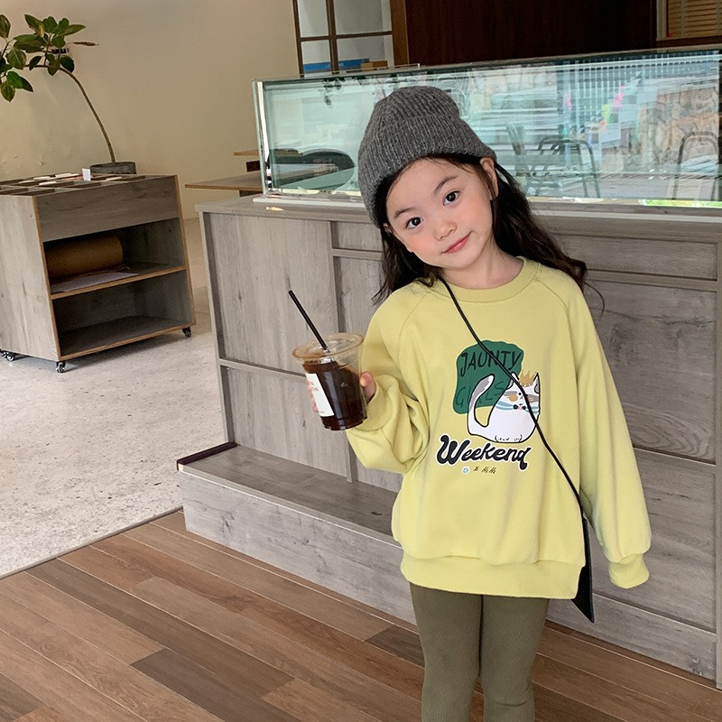 Áo Nỉ Lót Lông Nhiều Hình Xinh Xắn - Hãng Ambbkids Bé Gái