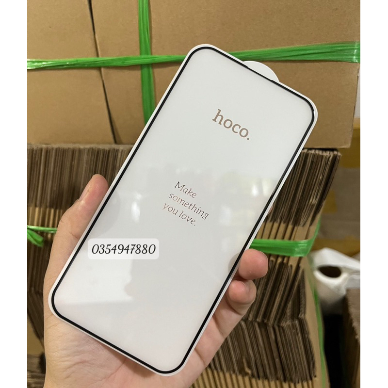 Kính cường lực Hoco G5 Full màn hình cho iPhone 15 Pro Max/ 15 Pro/ 15 Plus full viền siêu cảm ứng