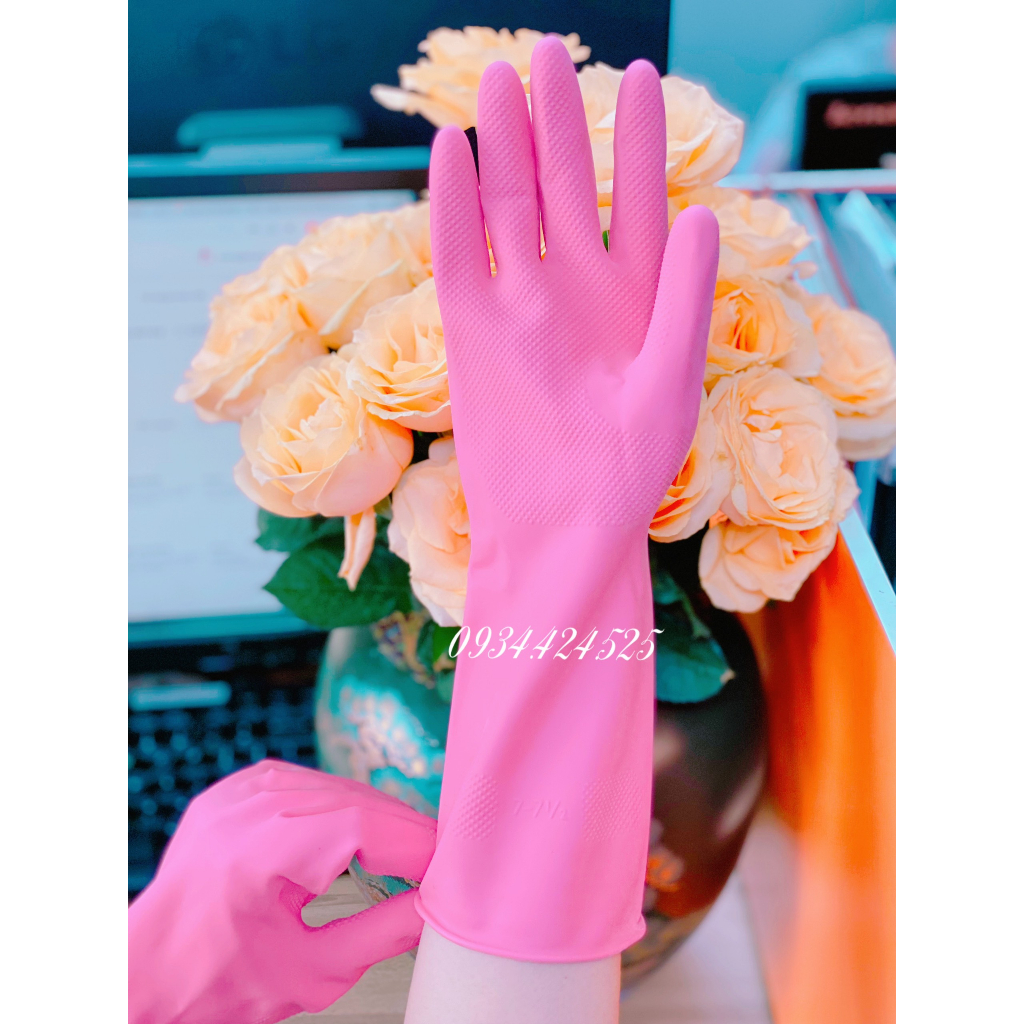 Găng tay Paloma màu hồng nhiều size - hình thật