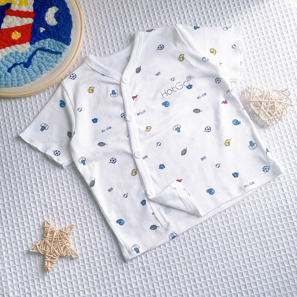 Áo cài nút chéo HotGa cho bé sơ sinh đến dưới 6kg