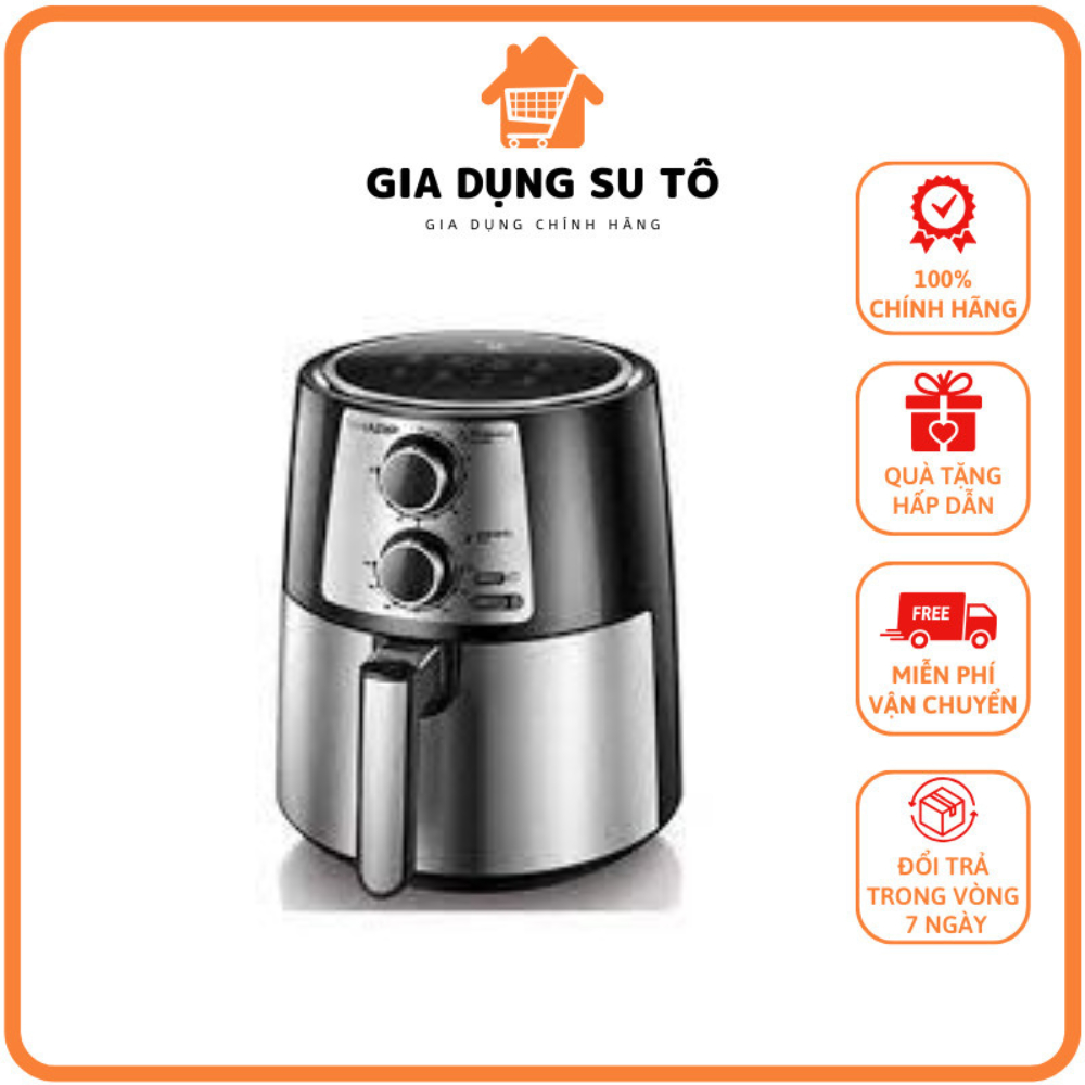 Nồi Chiên Không Dầu Sharp KF-AF42MV-ST 4.2 Lít Chống Dính, Công Nghệ Rapid Air Dễ Sử Dụng, An Toàn -