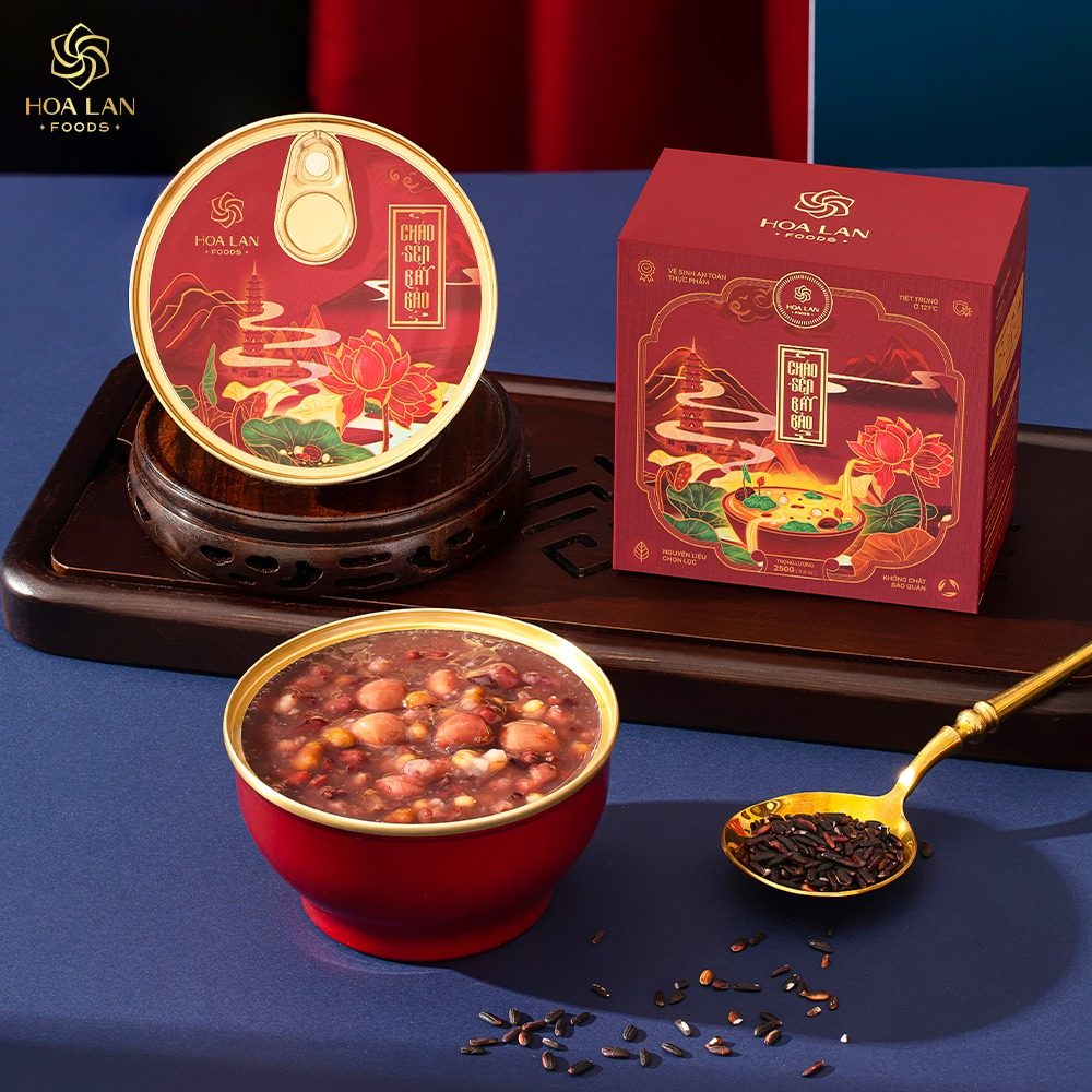 Cháo Sen Bát Bảo Có Đường/ Không Đường Cao Cấp - Thơm Ngon Tiện Lợi, Bổ Khí Ích Thận, Tốt Cho Sức Khỏe