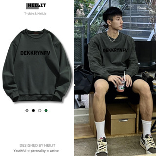 Áo Nỉ Bông Nam Họa Tiết Chữ DEKKRYNFV HeiLit Sweater Form Rộng
