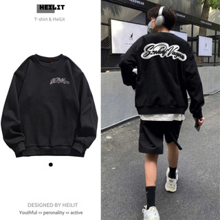 Áo Nỉ Bông Nam Họa Tiết Chữ  HeiLit Sweater Form Rộng