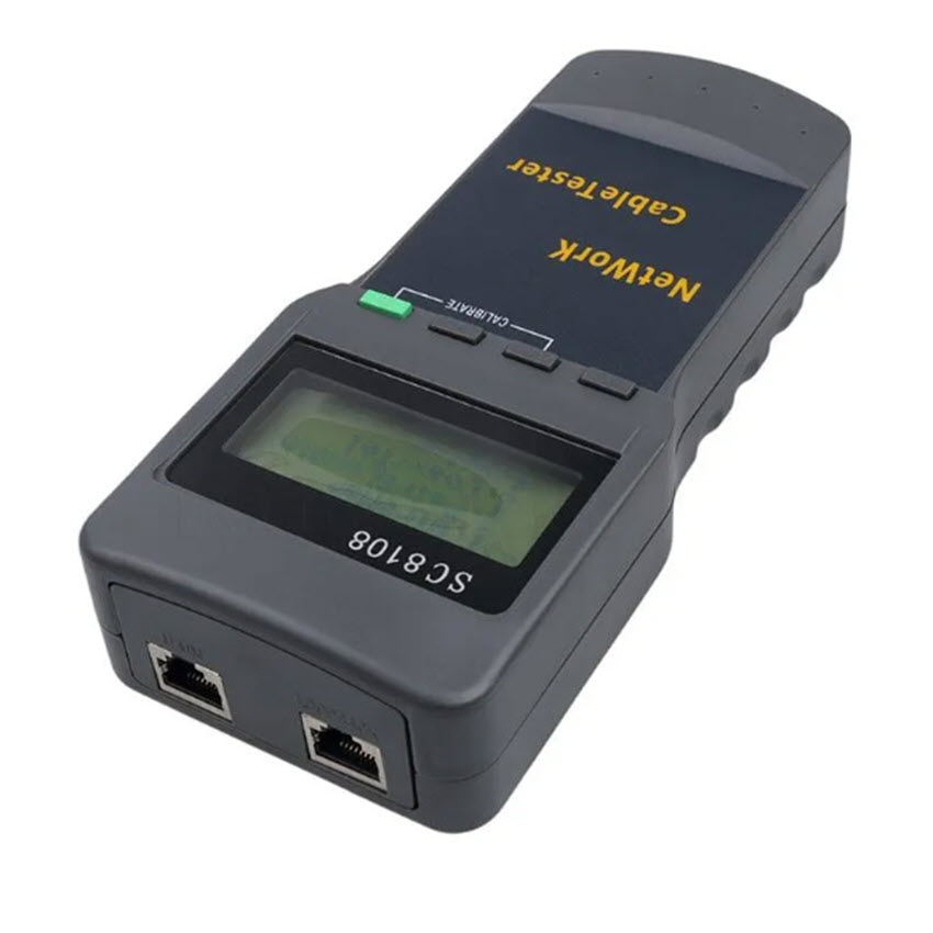 Máy Kiểm Tra Cáp Mạng Màn Hình LCD SC8108 Máy Kiểm Tra Cáp Điện Thoại CAT5 RJ45 LAN Không Dây Đa Năng