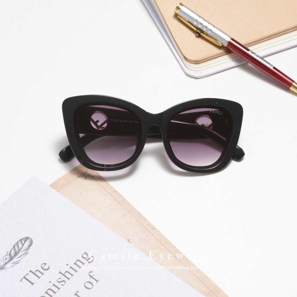 Kính mát nữ CAMILA thời trang mắt mèo bản to Châu Âu FD2381 - Kính mắt nữ