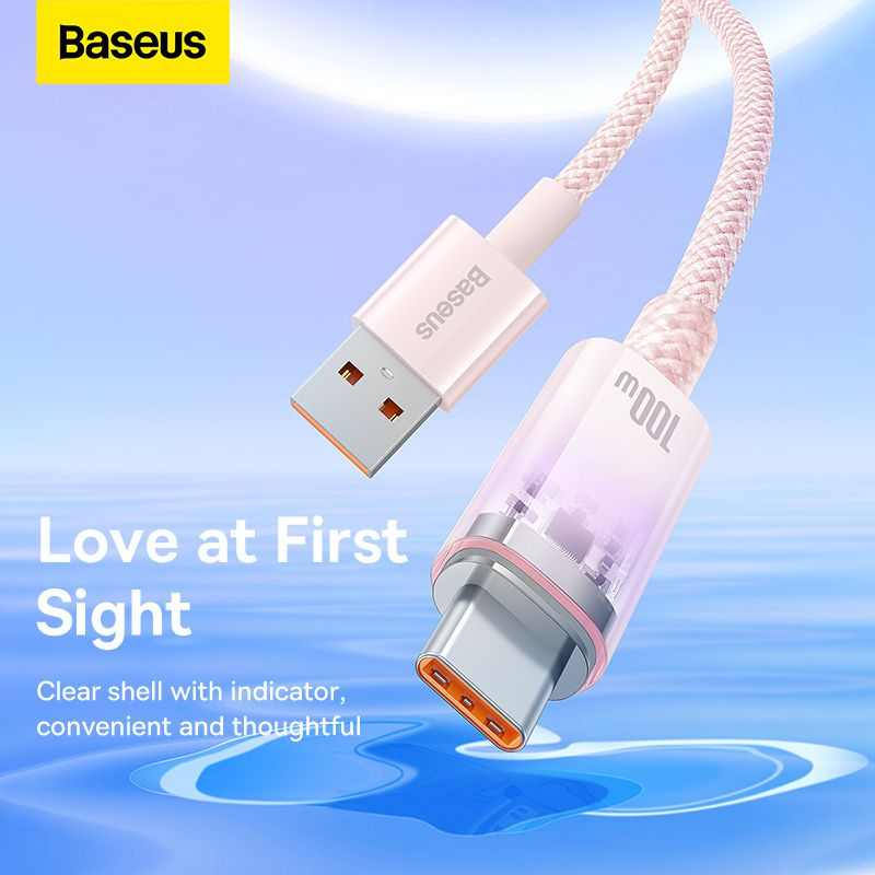 Cáp Sạc Nhanh Baseus Explorer Series 2 USB to Type-C 100W Cho Samsung Huawei Xiaomi