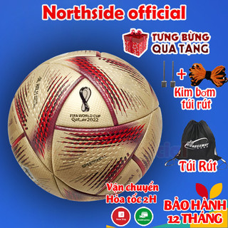 Quả bóng đá wc22 Size 5, bóng đá đúc mẫu mới nhất + Tặng kim bơm, túi lưới Bảo Hành Da 12 Tháng