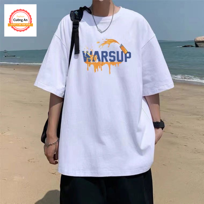 Áo thun nam, áo phông nam tay ngắn, tay lỡ cổ tròn chất cotton dày dặn thoáng mát  ATN055 - Cường An Fashion